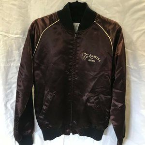 Vtg Takamine Guitar Jacket Satin Men's Medium Burgandy MacMurray of California